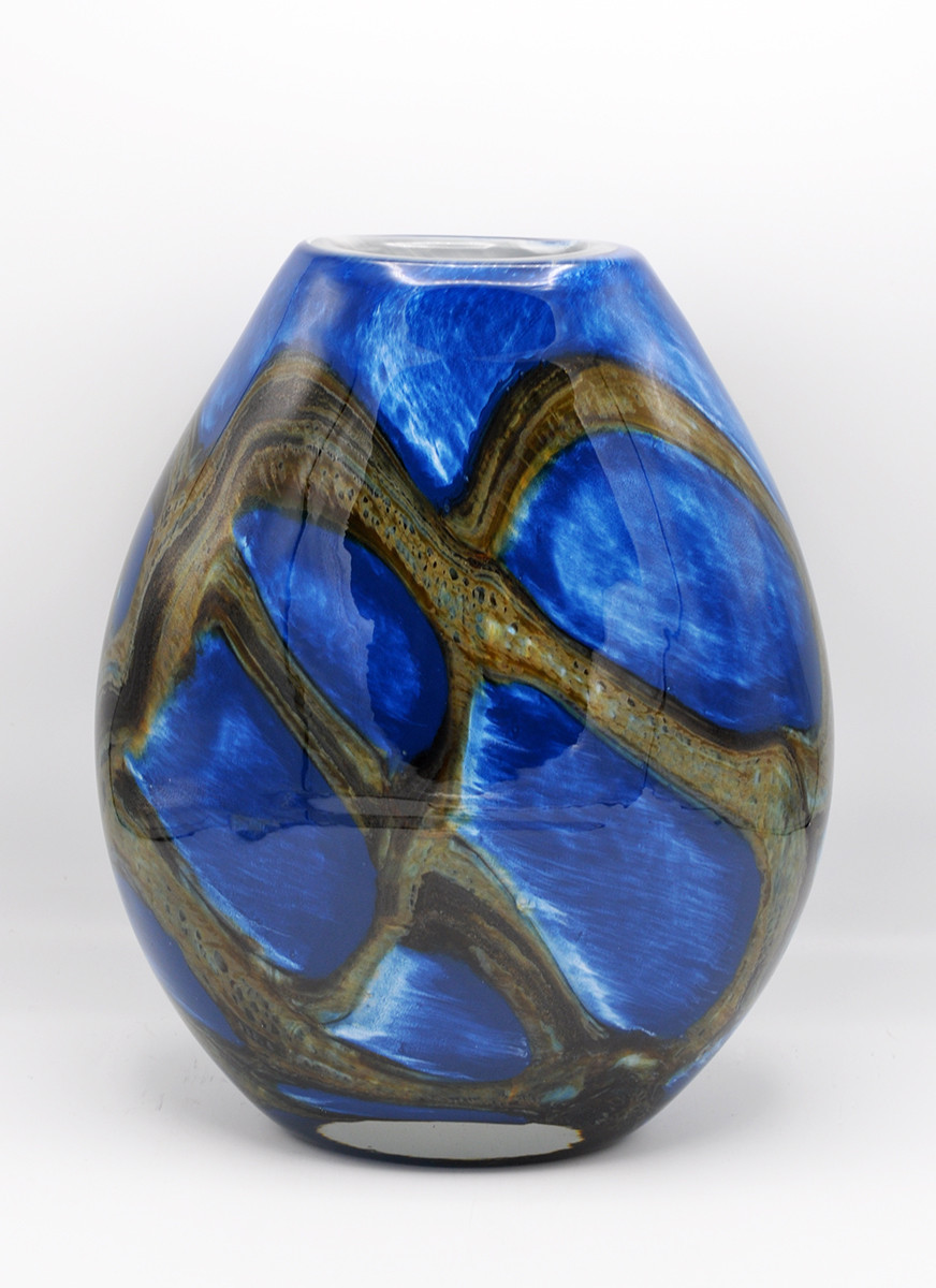 Loranto + Blue Lagoon vaas, plat-hoog